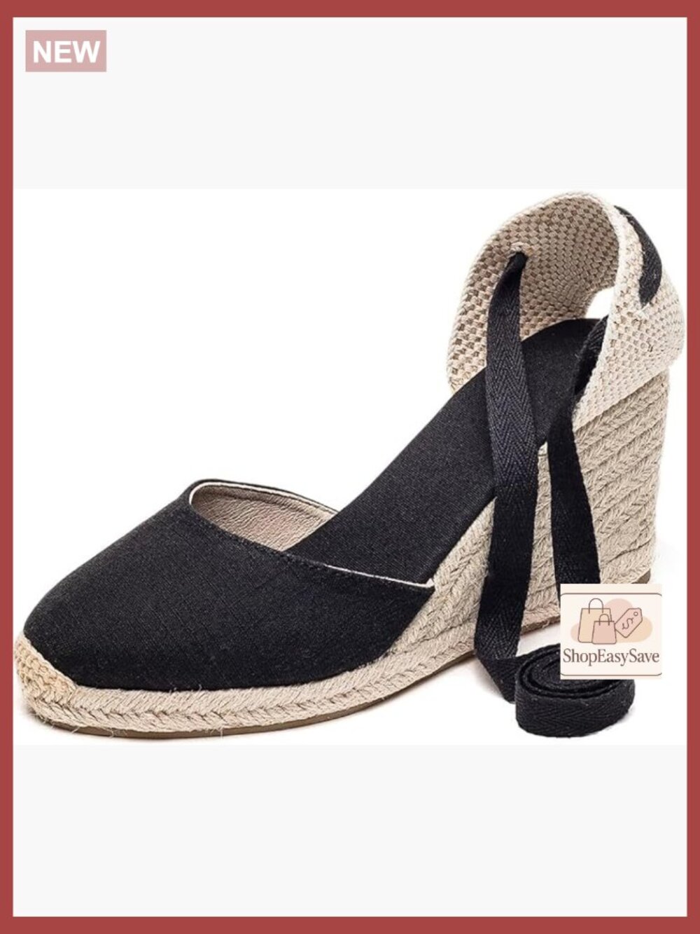 Espadrille Wedge Sandals Closed Toe Platform Lace Up Ankle Strap Slingback